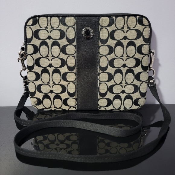Coach Monogram iPad Tablet Carrying Case with Shoulder Strap - Picture 1 of 11